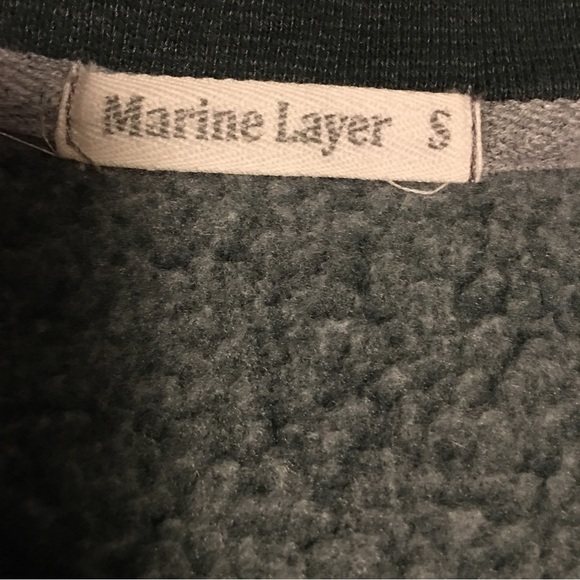 Marine Layer Forest Green Crew Neck Pullover Sweatshirt - Picture 5 of 12